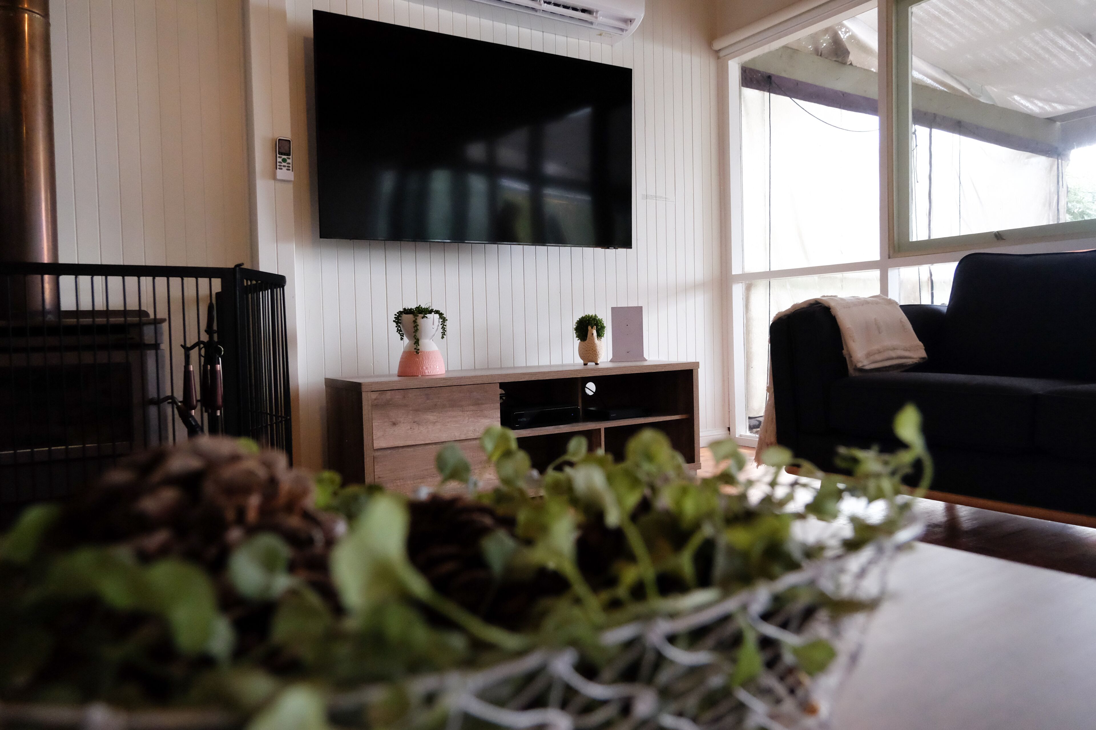 Smart-TV, Kamin, DVD-Player, Videothek