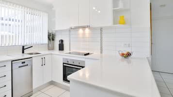 Fridge, oven, stovetop, dishwasher