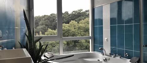 Douche, serviettes fournies, papier toilette