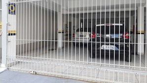 Ein durch einen weißen Metallzaun abgegrenzter Parkbereich.
