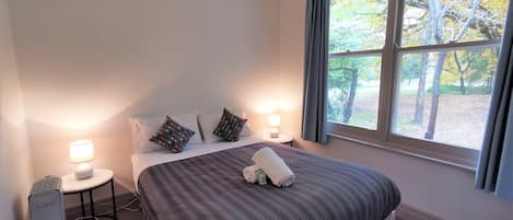 1 bedroom, iron/ironing board, bed sheets