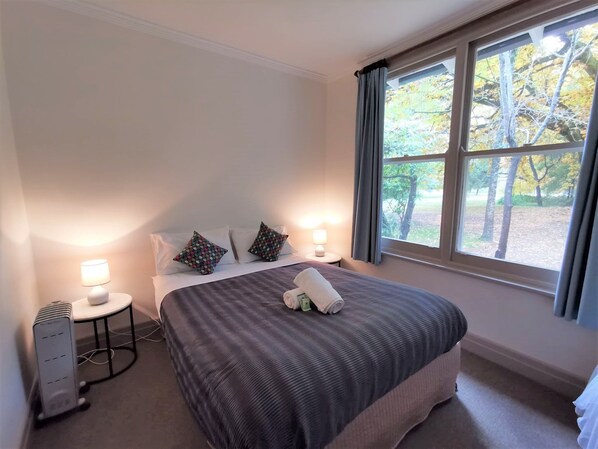 1 bedroom, iron/ironing board, bed sheets