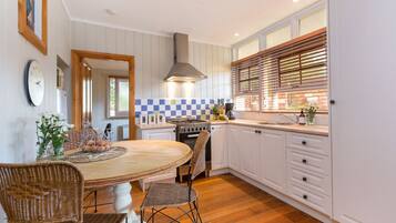 Fridge, microwave, oven, coffee/tea maker