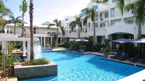 Outdoor pool, a heated pool