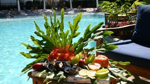 Outdoor pool, a heated pool - Ground floor, Poolside Luxury Apartment (Palm Cove)