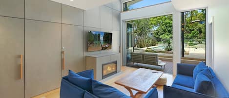 Smart TV, fireplace