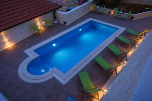 A heated pool