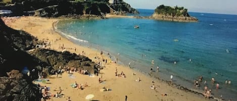 在海滩