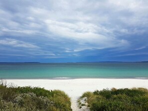 Beach nearby, sun-loungers