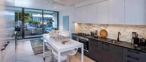 Microwave, stovetop, dishwasher