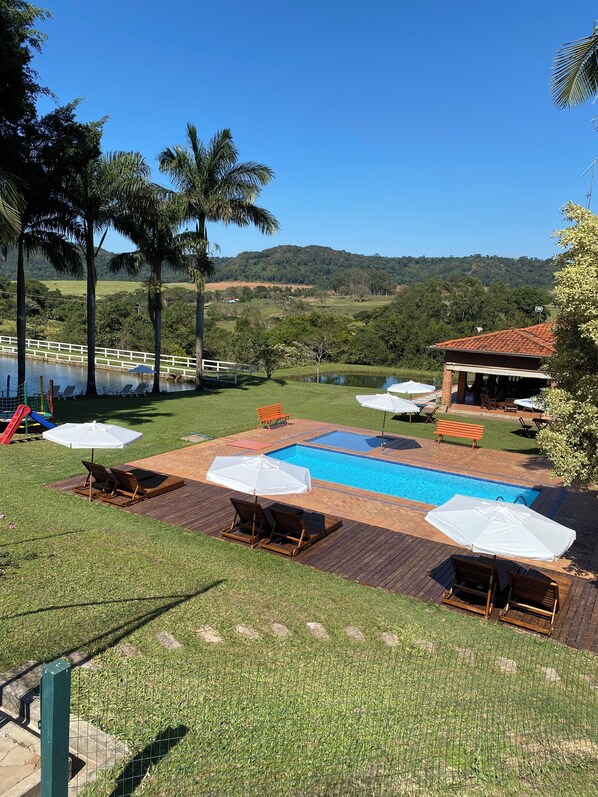 A heated pool