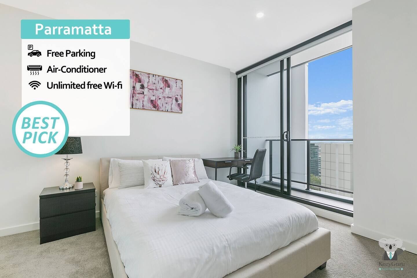 KOZYGURU | Parramatta CBD | Luxury 2 Bed APT + Free Parking | Long Term Avail...