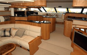 DVD player, video library, stereo