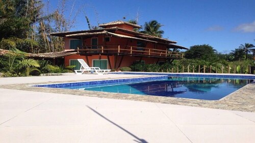 Beach House avec piscine, 04 suites,<br>km 25 Ilheus - Itacaré - Pied dans le sable ...