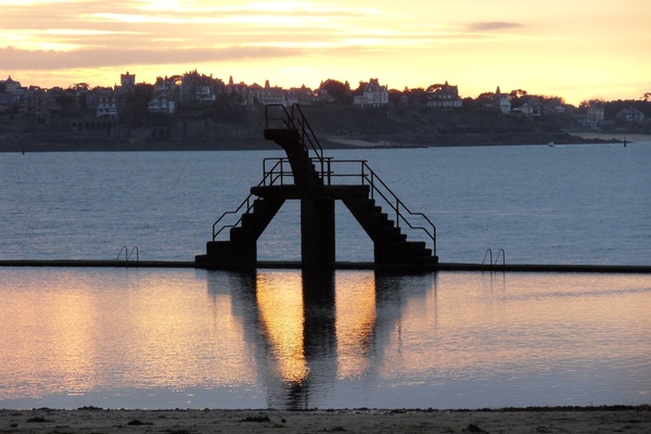Plage de Bonsecours au couchant