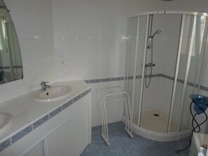 Combined shower/bathtub
