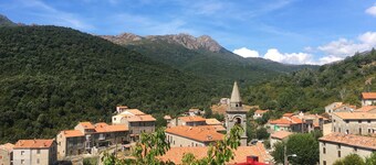 Typical mountain houses in a small quiet village 30mn Ajaccio