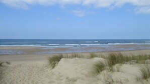 A beach with sand dunes and the ocean. - Typical house from the Landes (Linxe)