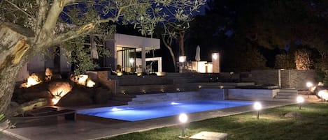 Outdoor pool, a heated pool