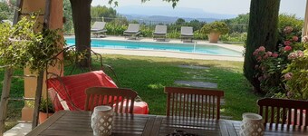 Prestigious South Luberon house in quiet location, air-conditioned with heated pool