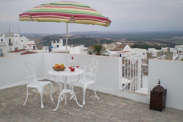 View over old town from upper terrace