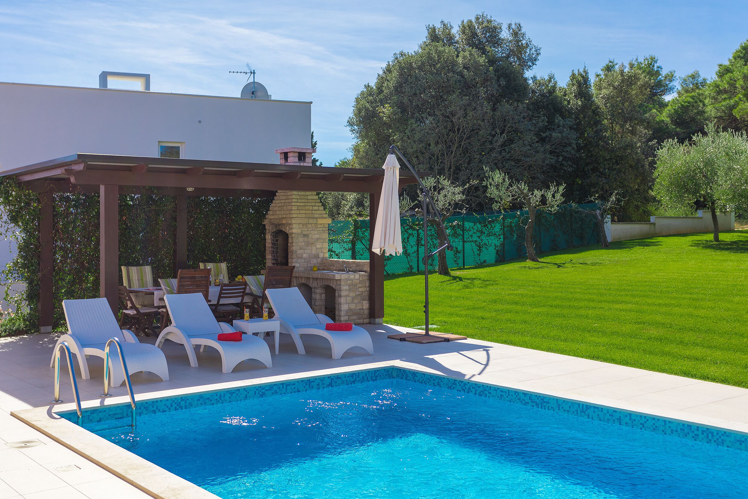 A heated pool