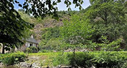 Secluded Cottage retreat by a river, woods, hillside with extensive grounds