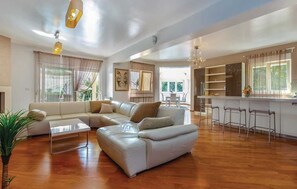 TV connectée, cheminée, chaîne hi-fi