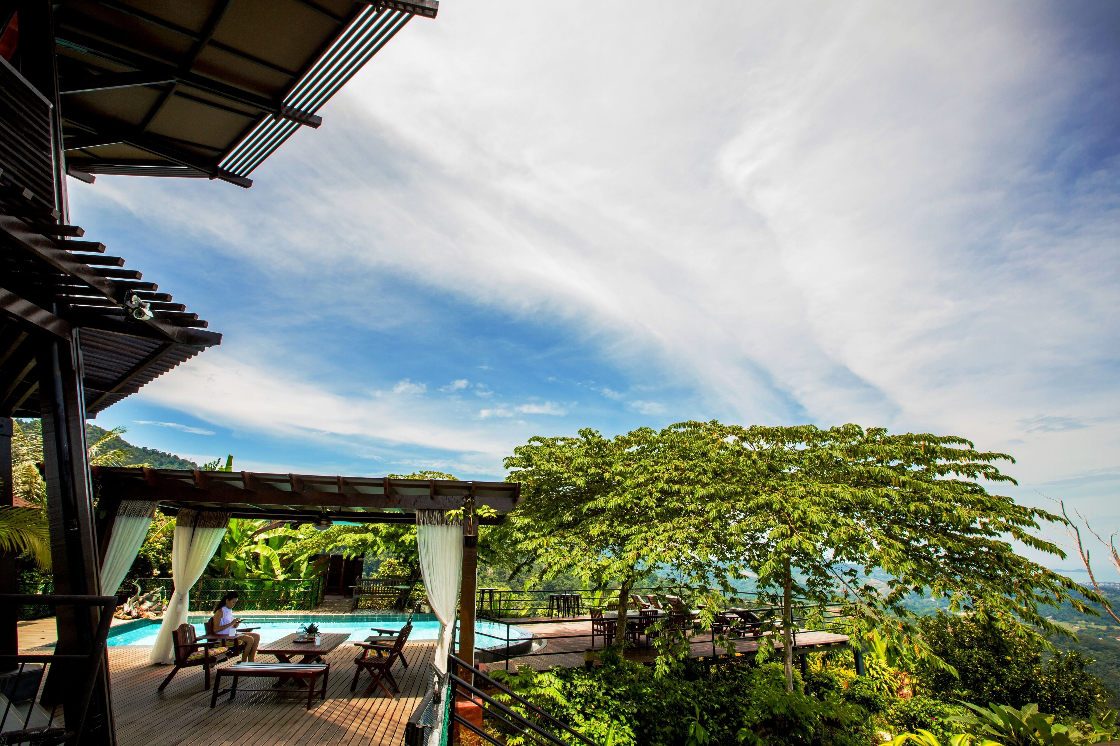 Outdoor lounge area