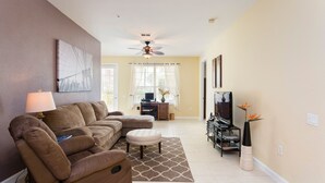 Condo, 4 Bedrooms | Living area | Flat-screen TV - Very Spacious Vacation Apartment with balcony (Orlando)