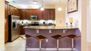 Condo, 4 Bedrooms | Private kitchen | Coffee/tea maker, fridge, microwave, oven - Very Spacious Vacation Apartment with balcony (Orlando)
