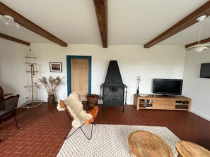 TV, fireplace, DVD player, stereo - Deichkieker - large detached renovated farmhouse on the North Sea (Ockholm)