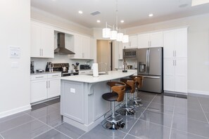 Condo, 4 Bedrooms | Private kitchen | Fridge, microwave, oven, stovetop - Top Deluxe Apartment at Storey Lake 262817 (Kissimmee)