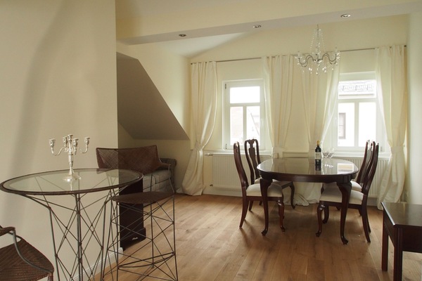 Charming interior and spacious living room