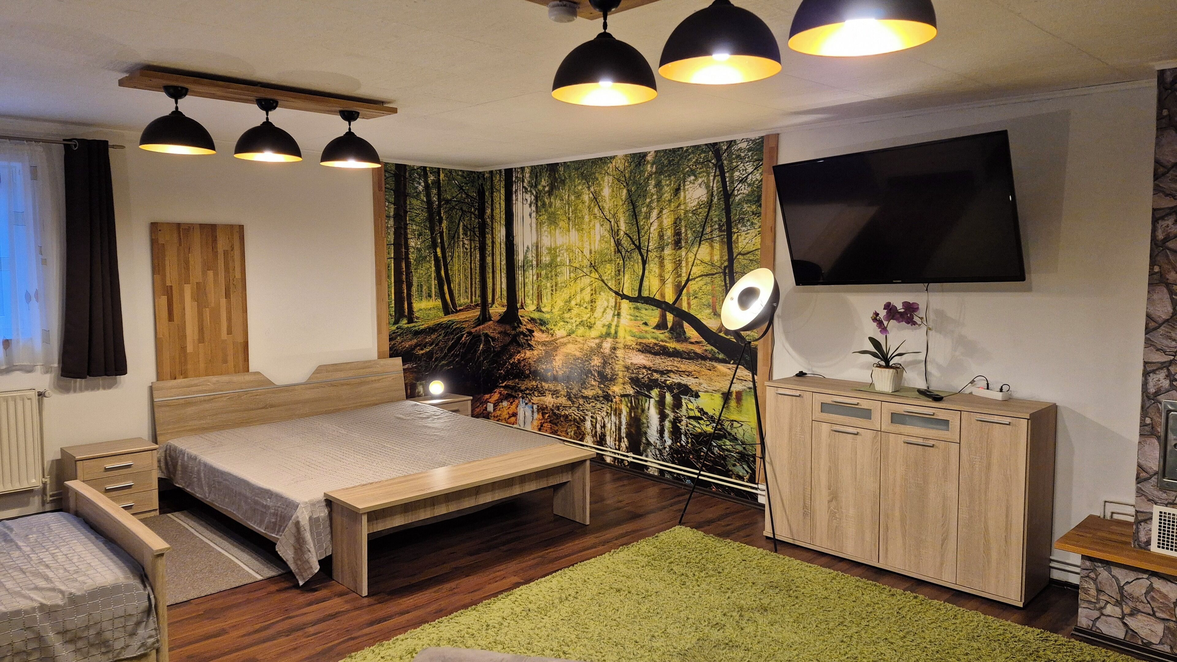 2 chambres, fer et planche à repasser, lit parapluie, Wi-Fi gratuit