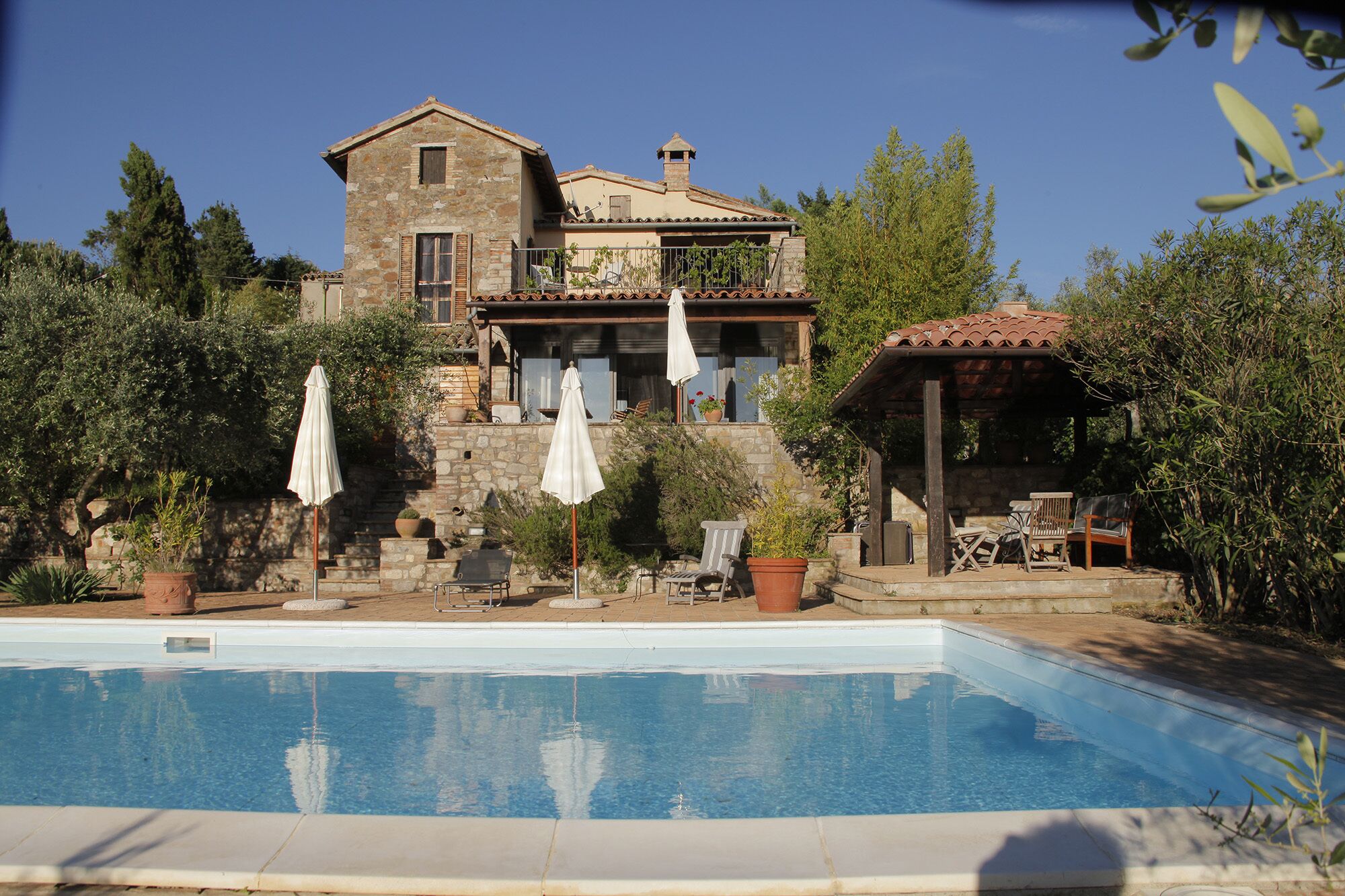 Todi - holiday home in hillside situation with pool, superb view to Valley Tiber