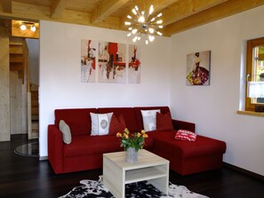 TV, caminetto, libri, impianto stereo