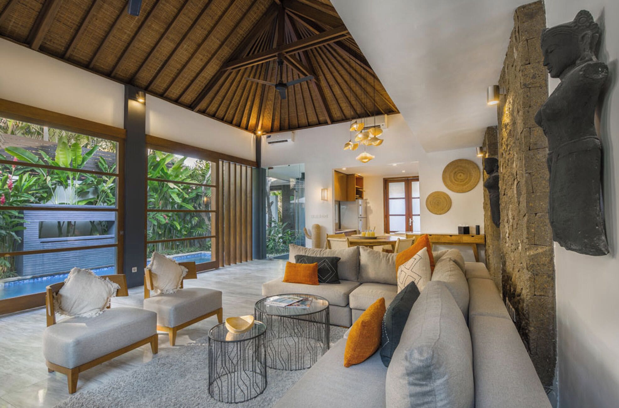 Smart TV, DVD player, books, music library