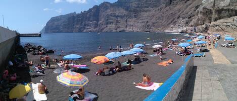 Beach nearby, sun-loungers