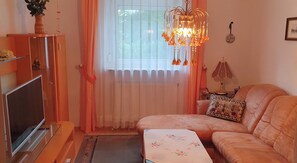 Flat-screen TV, books - Charming cottage with conservatory in Bayreuth on the eastern outskirts (Bayreuth)