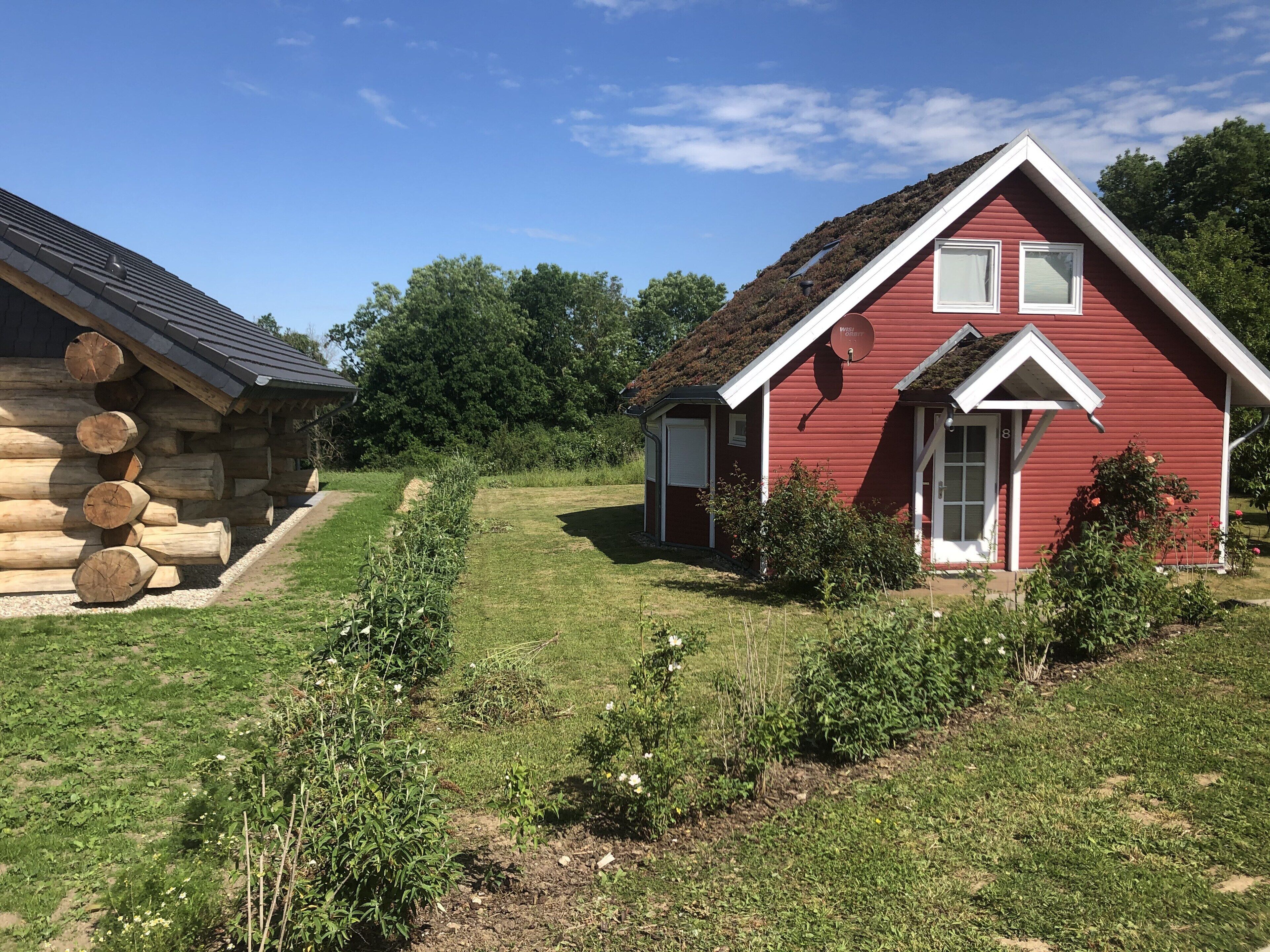 Norwegian lake house next to nature reserve