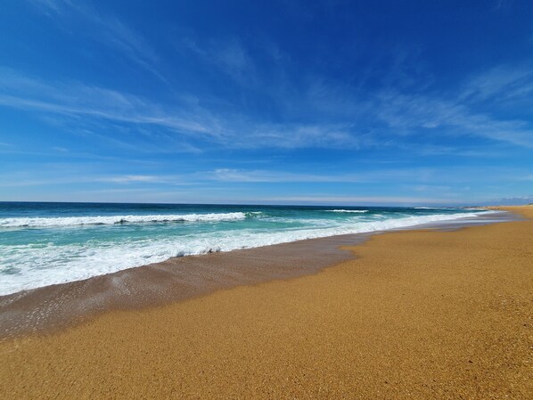 Beach nearby, sun-loungers