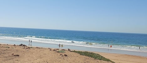 Beach nearby, sun-loungers