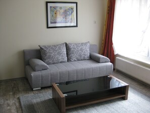 Televisio, videopelikonsoli, DVD-soitin, pöytätennispöytä