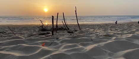 Plage à proximité, chaises longues