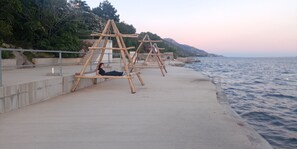 Property grounds - Villa Luce,  apartment  Maslina 70 m from the sea, with sea view at Karlobag. (Karlobag)