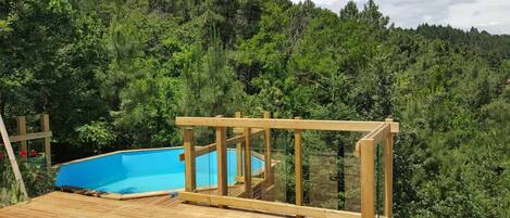 Piscine extérieure, piscine chauffée