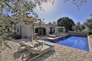 Outdoor pool, a heated pool