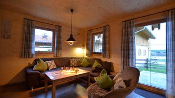 Télévision, cheminée, chaßne hi-fi