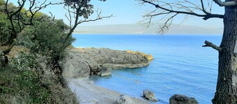 Apartment Rosmarin in Krk with a view of sea and old town, close to the beach